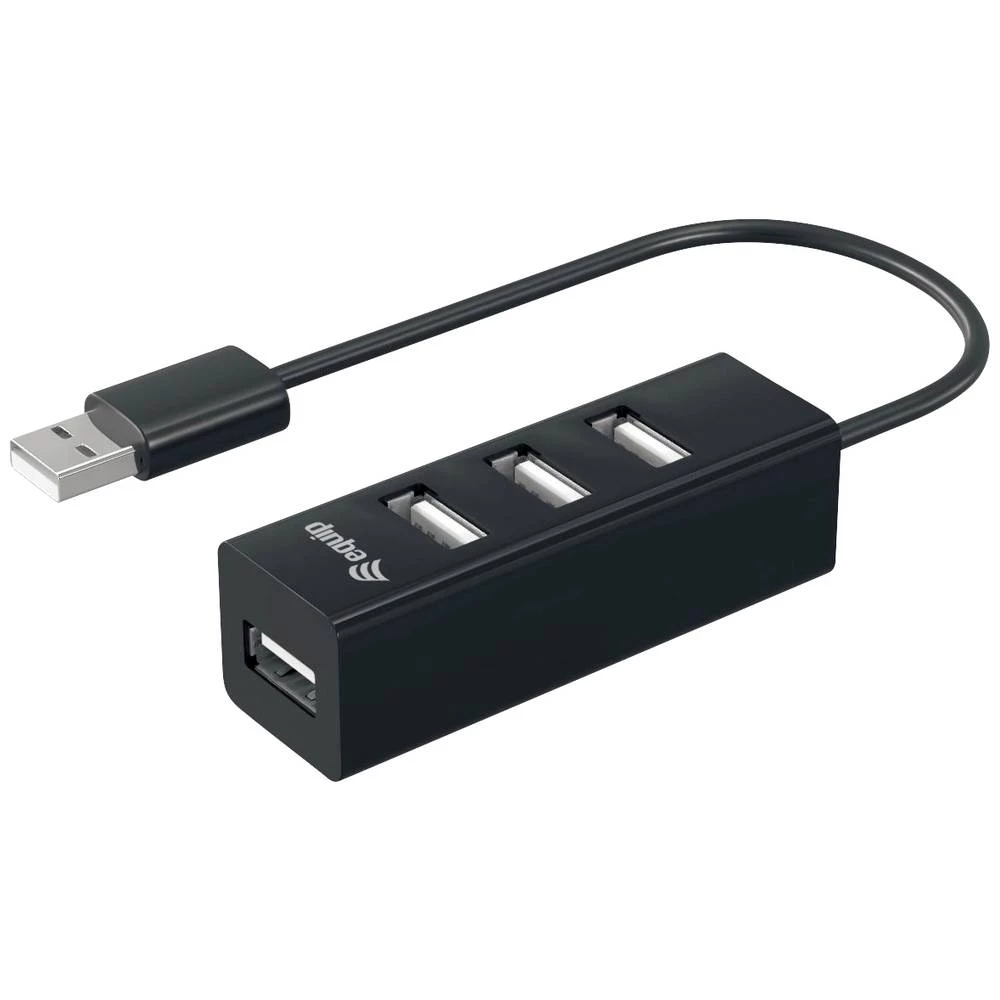 Equip 128955 4 ulaza USB 2.0 hub crna slika