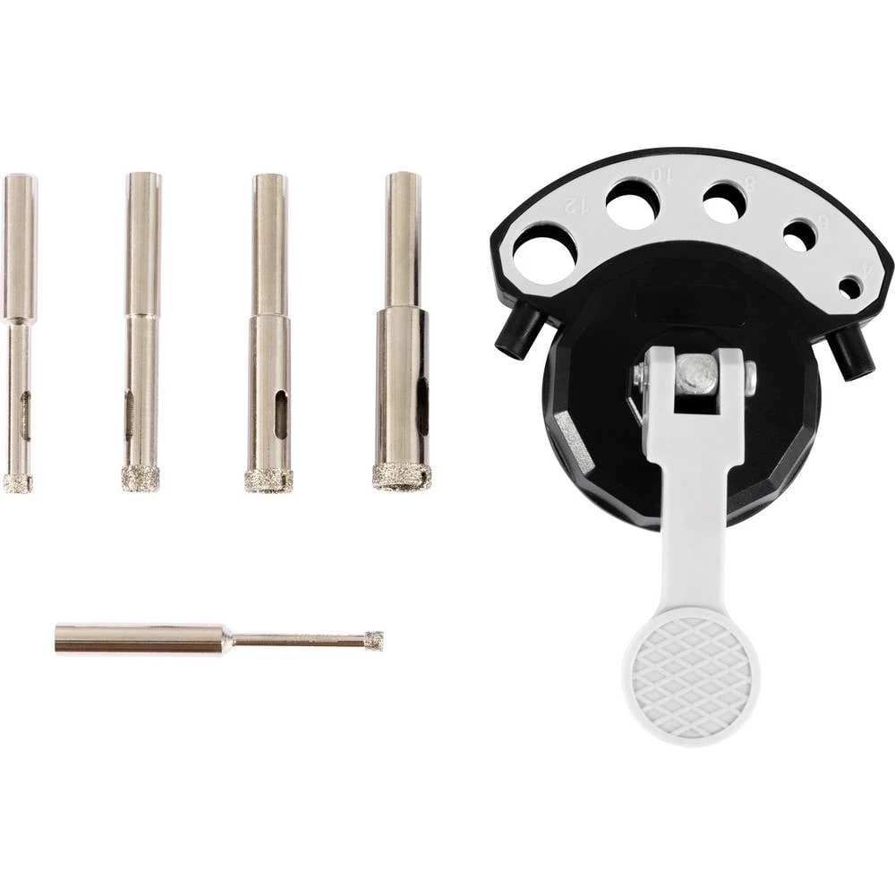 FRITZFURT 1191-3140 komplet dijamantnih svrdla 6-dijelni 5 mm, 6 mm, 8 mm, 10 mm, 12 mm Ukupna dužina 215 mm 1 Set slika
