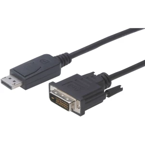 Digitus DVI / DisplayPort Priključni kabel [1x Muški konektor DisplayPort - 1x Muški konektor DVI, 24 + 1 pol] 2 m Crna slika