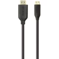 Belkin HDMI Priključni kabel [1x Muški konektor HDMI - 1x Muški konektor Mini HDMI tipa C] 3 m Crna slika