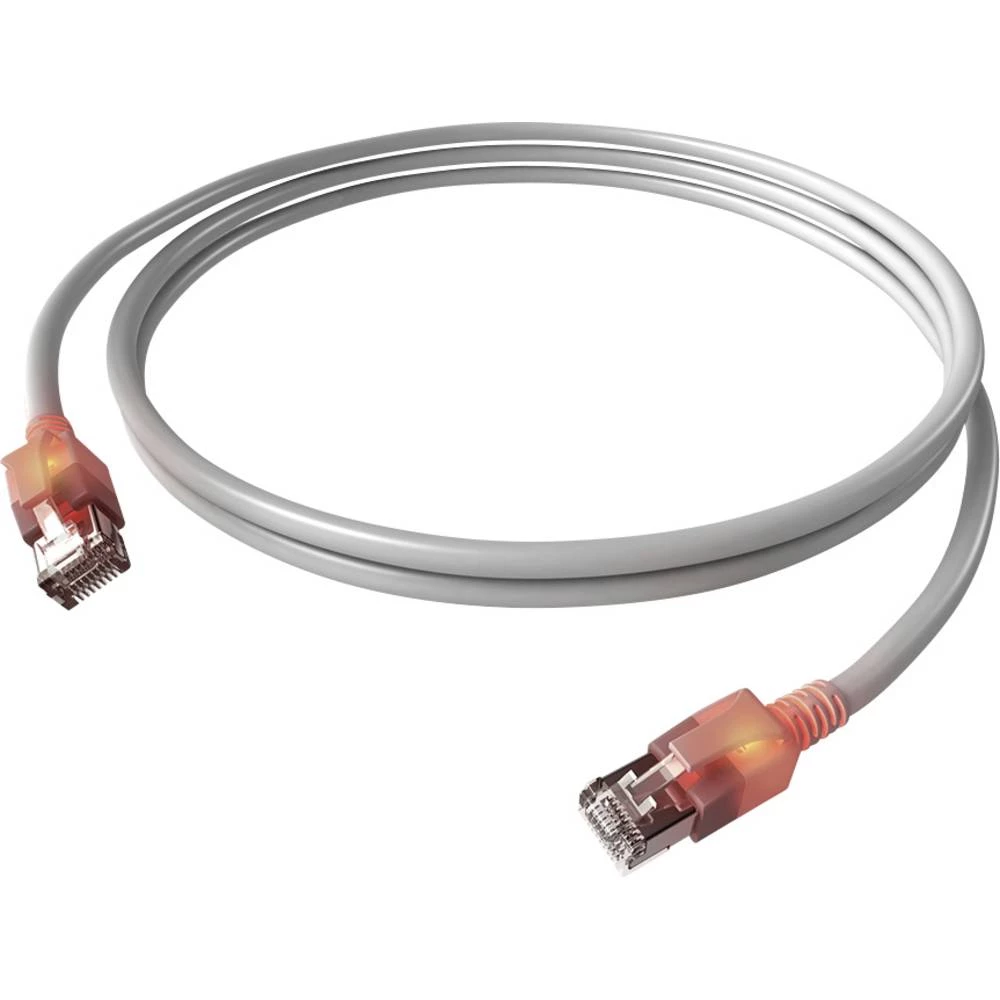 Easylan CS1OAADAD0070 RJ45 mrežni kabel, Patch kabel CAT 6a S/FTP 7.00 m siva dvostruko zaštićen, bez halogena, vatrosta slika
