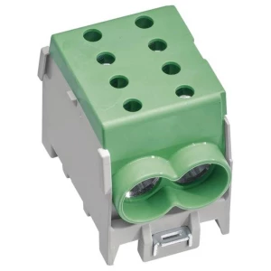 Glavna linijska grana stezaljka 1-pin 4x70qmm IP20 boja: zelena Hager KH70GN odvojna stezaljka glavnog voda 1 St. slika