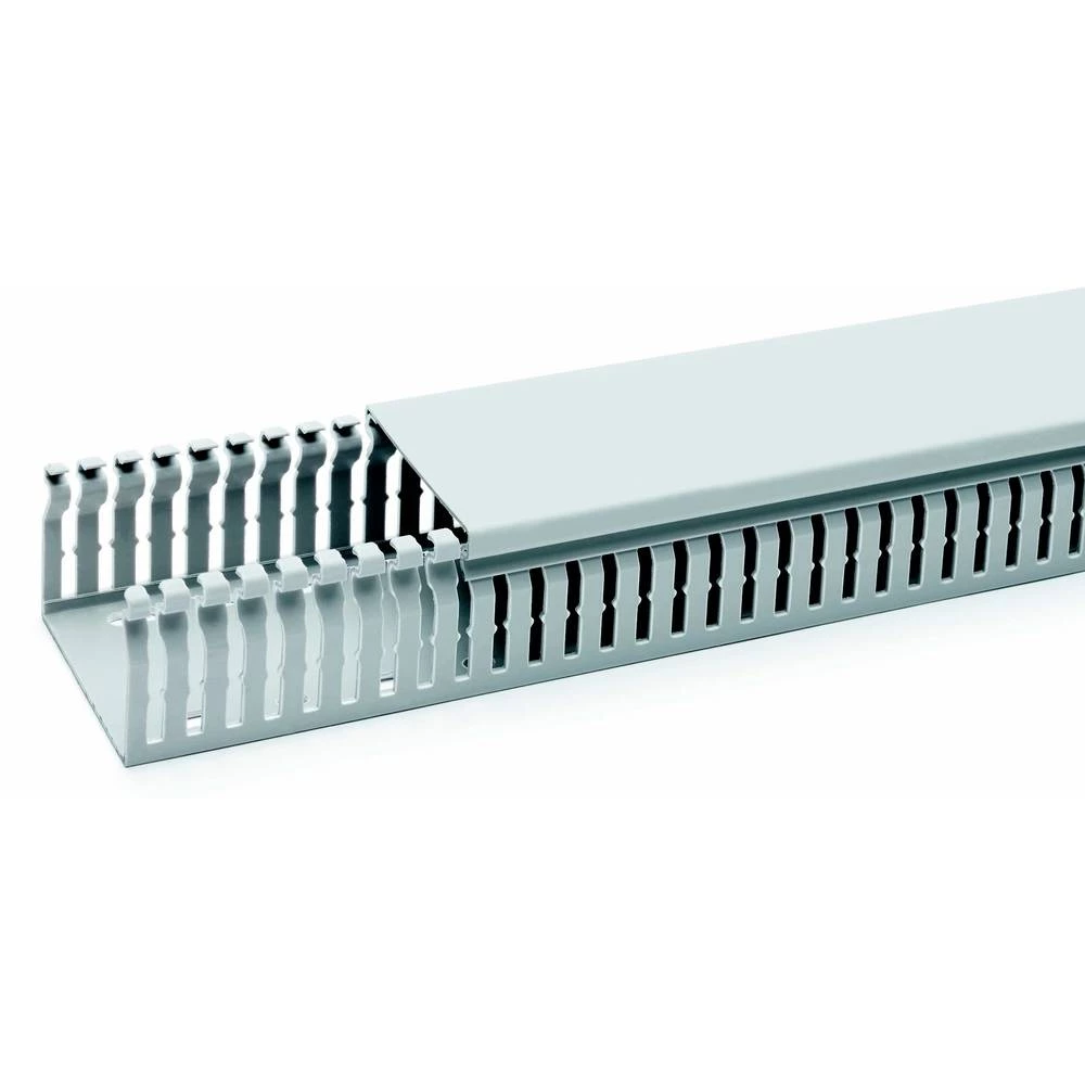 OBO Bettermann 6132378 kanal za ožičenje gornji dio (D x Š x V) 2000 x 100 x 63 mm 12 St. siva slika