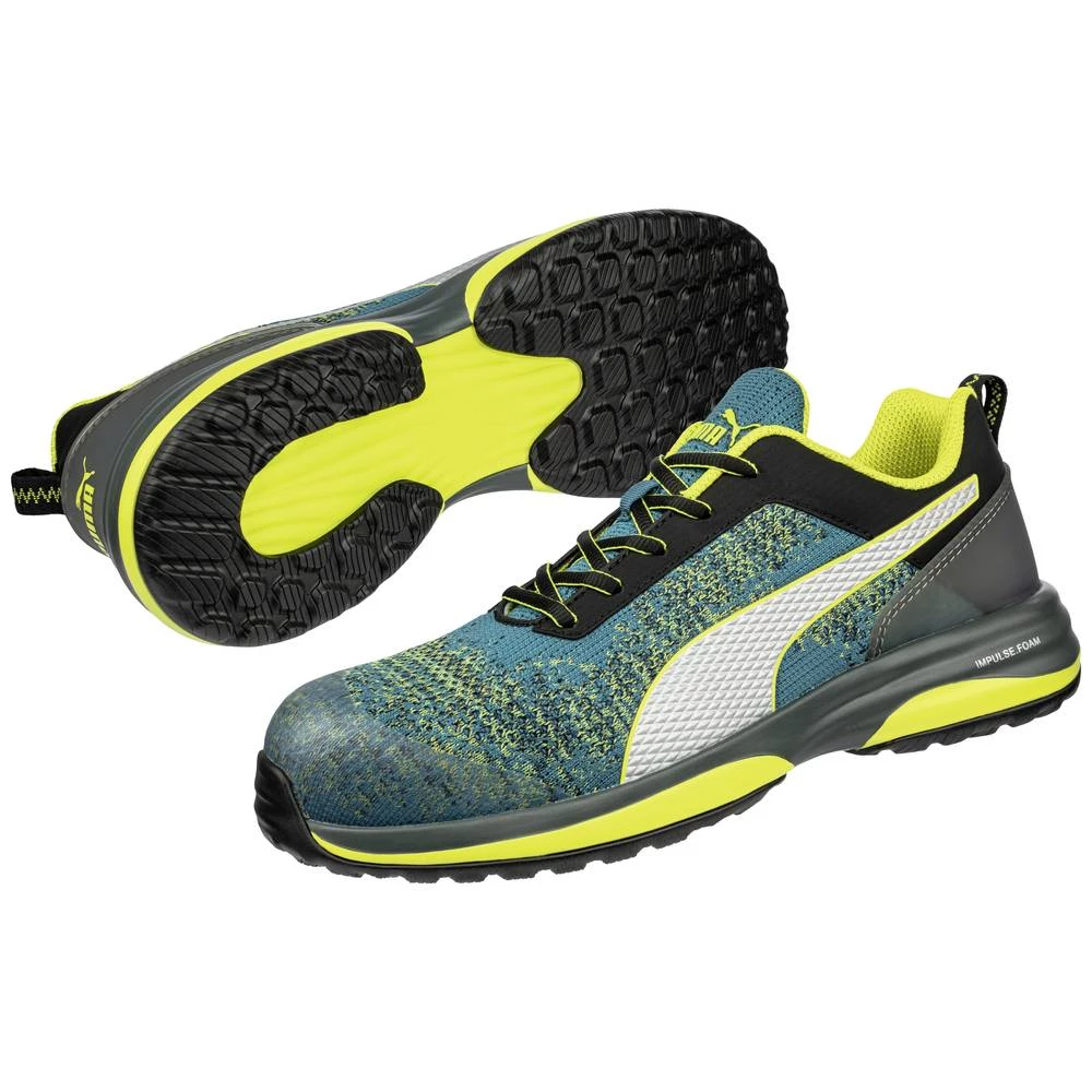 PUMA Charge Green Low 644520642000044 ESD zaštitne pola-cipele S1P Veličina obuće (EU): 44 siva, zelena, žuta 1 Par slika