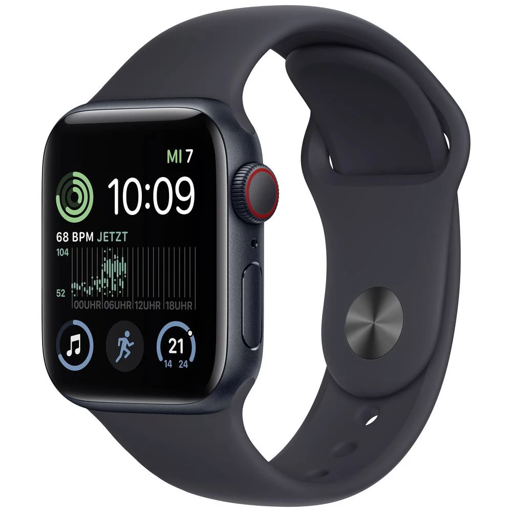 Apple Watch SE GPS + Cellular 40mm Midnight Aluminium Case with Midnight Sport Band - Regular Apple Watch SE (2. Generation) Apple Watch  40 mm  ponoć slika