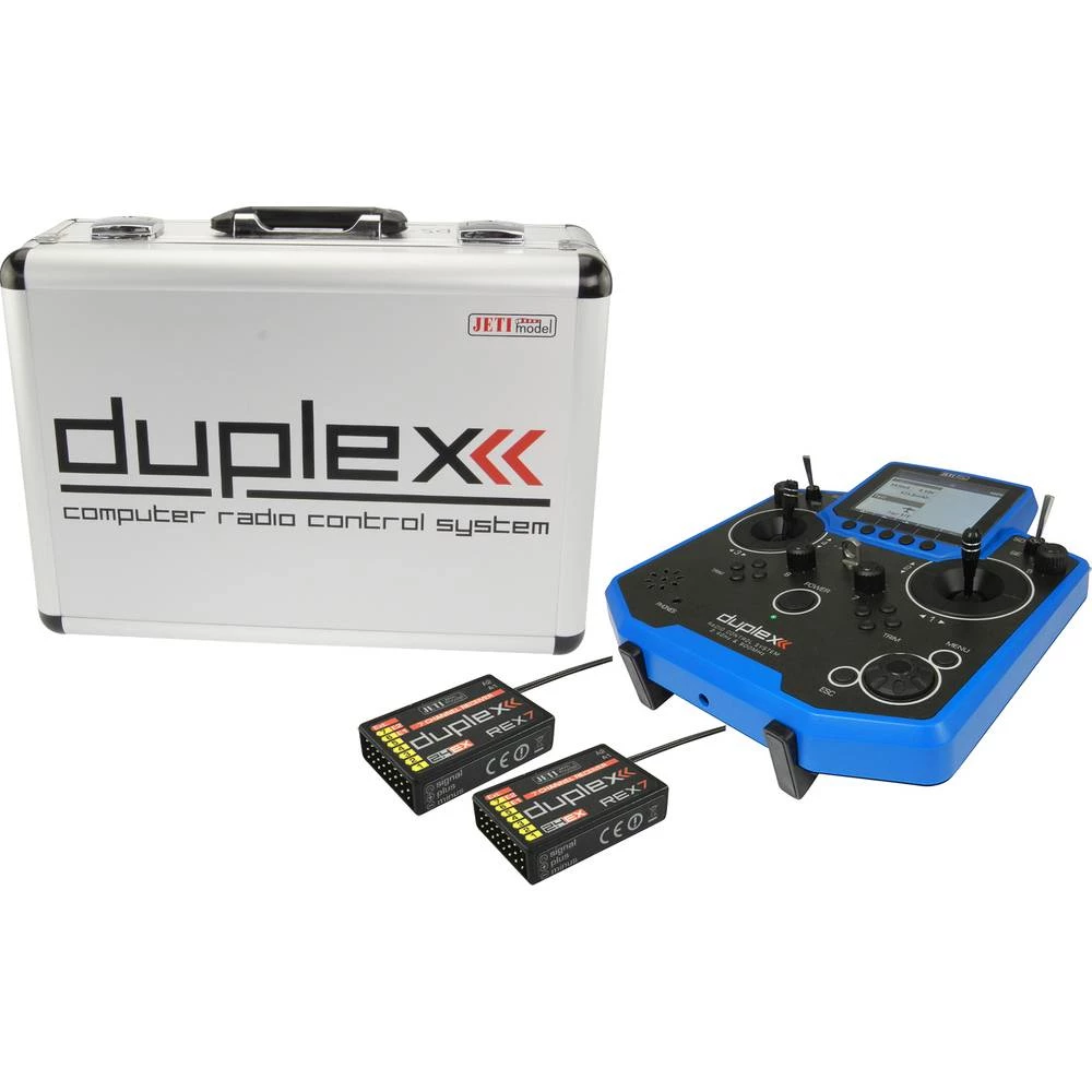 Jeti DS-12 ''100 Jahre Conrad''  plava boja ručni daljinski upravljač 2,4 GHz Broj kanala: 8 slika