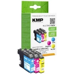 KMP kombinirano pakiranje tinte zamijenjen Brother LC225XLC, LC225XLM, LC225XLY kompatibilan 3-dijelno pakiranje cijan, purpurno crven, žut B63V 1530,4050