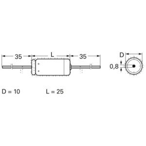 FTCAP A47104010025 / 1010480 elektrolitski kondenzator aksijalno ožičen   470 µF 40 V  (Ø x D) 10 mm x 25 mm 1 St. slika