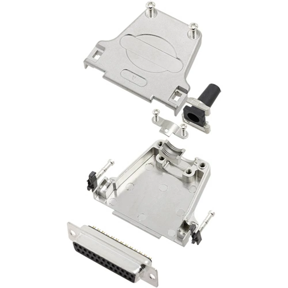 Višestruki ženski konektor D-SUB komplet 180 ° Broj polova: 25 Lemni kup TRU COMPONENTS TCDTZF25DMSK 1 ST slika