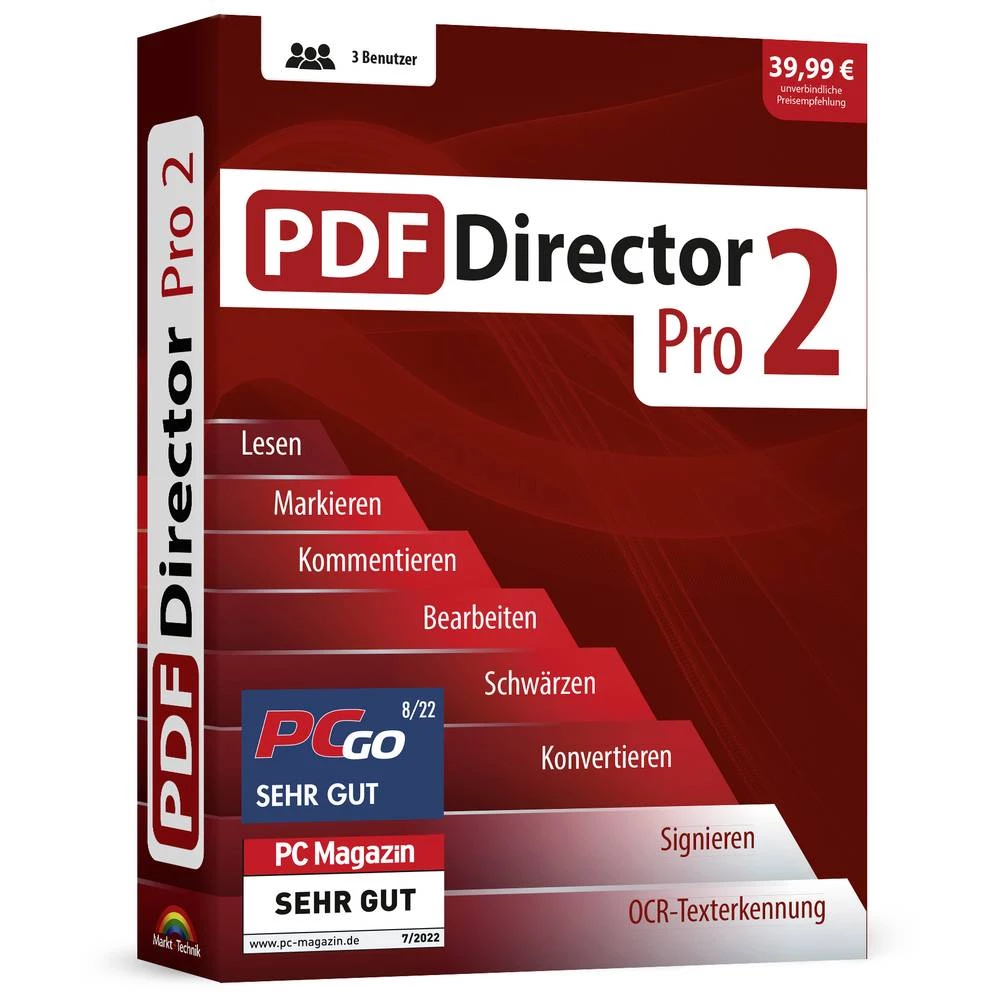 Markt & Technik PDF Director 2 Pro puna verzija 3 licence Windows PDF softver slika