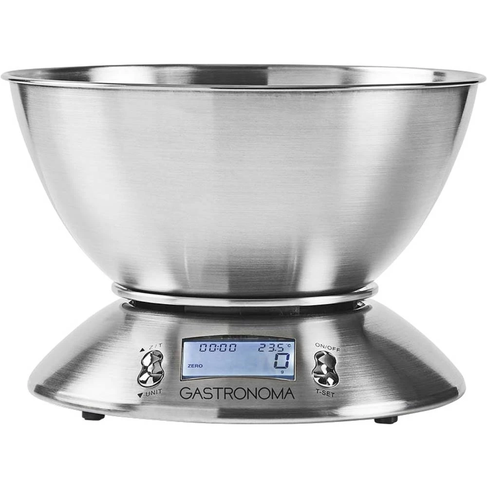 Gastronoma 18310021 digitalna kuhinjska vaga digitalni digitalna, sa mjernom šalicom Opseg mjerenja (kg)=5 kg srebrna 21 slika