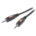 SpeaKa Professional-JACK audio priključni kabel [1x JACK utikač 3.5 mm - 1x JACK utikač 3.5 mm] 2.50 m crn slika