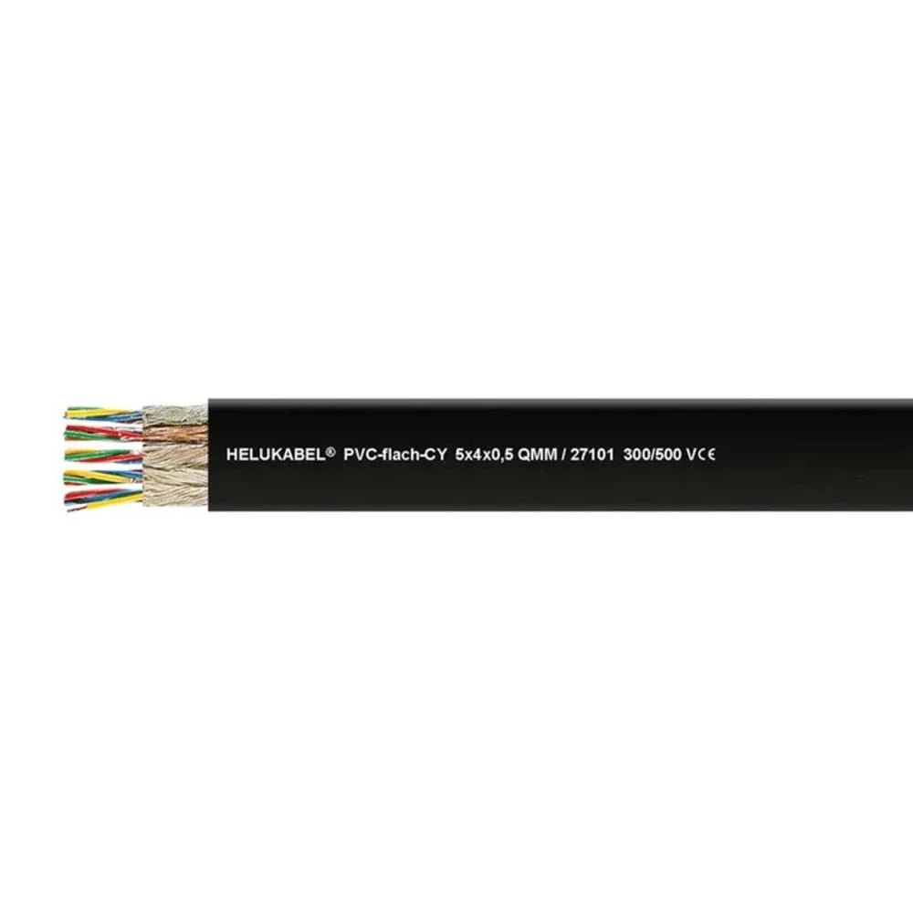 Helukabel  plosnati tračni kabel 20 x 0.5 mm² crna 27101-100 100 m slika