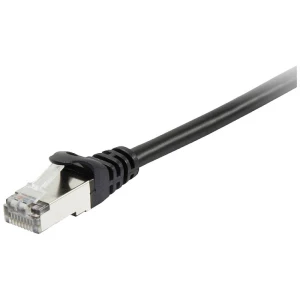 Equip 605598 RJ45 mrežni kabel, Patch kabel cat 6 S/FTP 15.00 m crna pozlaćeni kontakti 1 St. slika