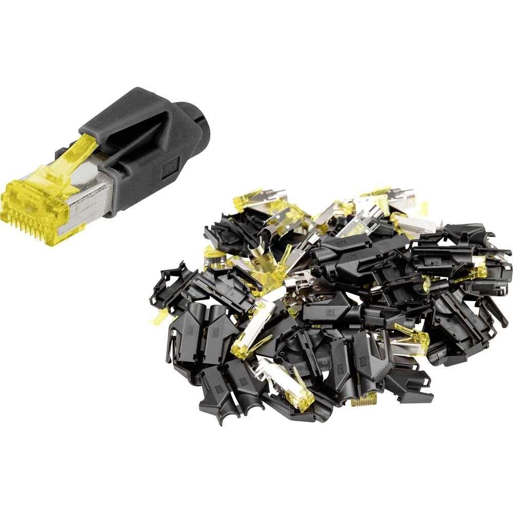 Hirose Electronic A-MO6A-8-8-HRS-10 RJ45 utikač Broj polova 8 žuta, crna, srebrna 10 St. slika