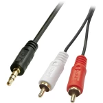 LINDY 35680 Cinch / utičnica audio priključni kabel [2x muški cinch konektor - 1x 3,5 mm banana utikač] 1.00 m crna