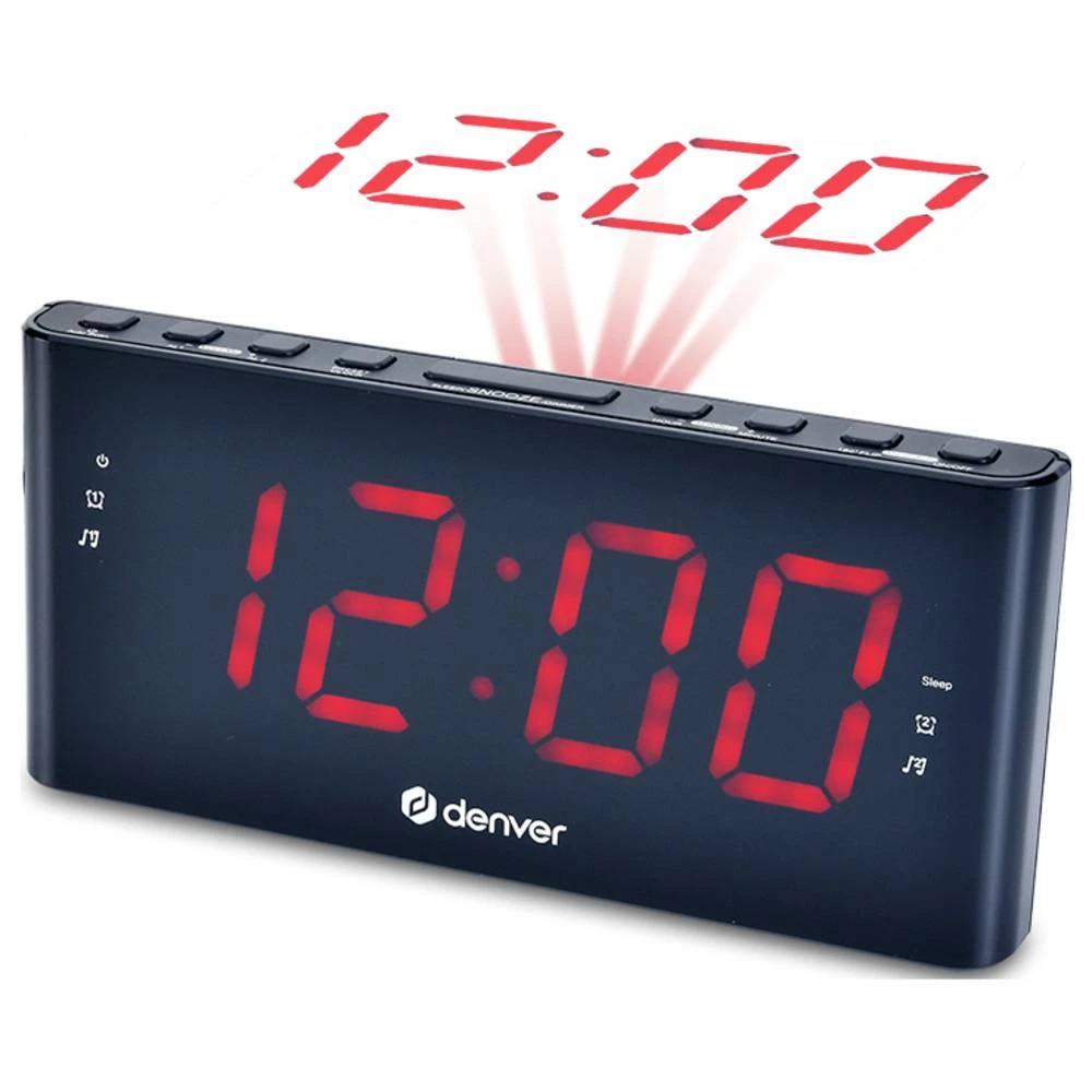Denver CPR-710 radio sat FM UKW funkcija alarma crna slika