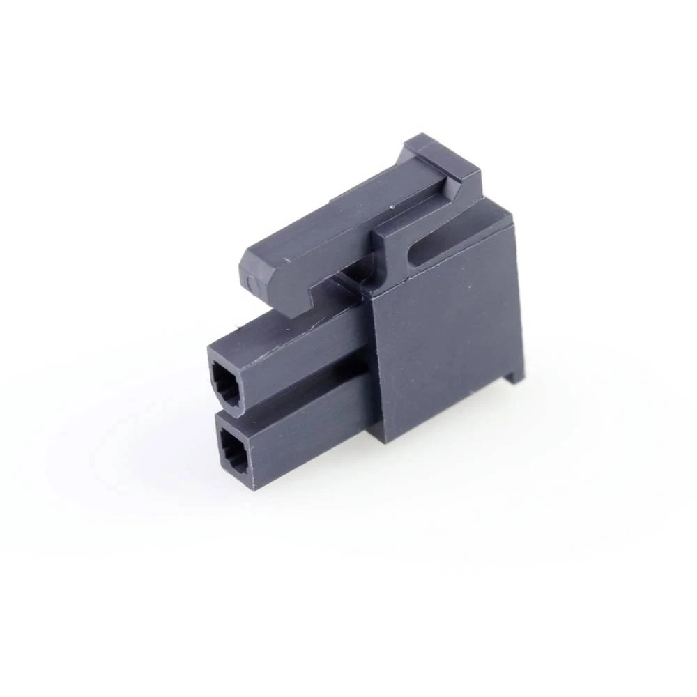 Molex 39013025 Mini-Fit Jr. Receptacle Housing, Dual Row, 2 Circuits, UL 94V-2, Black slika