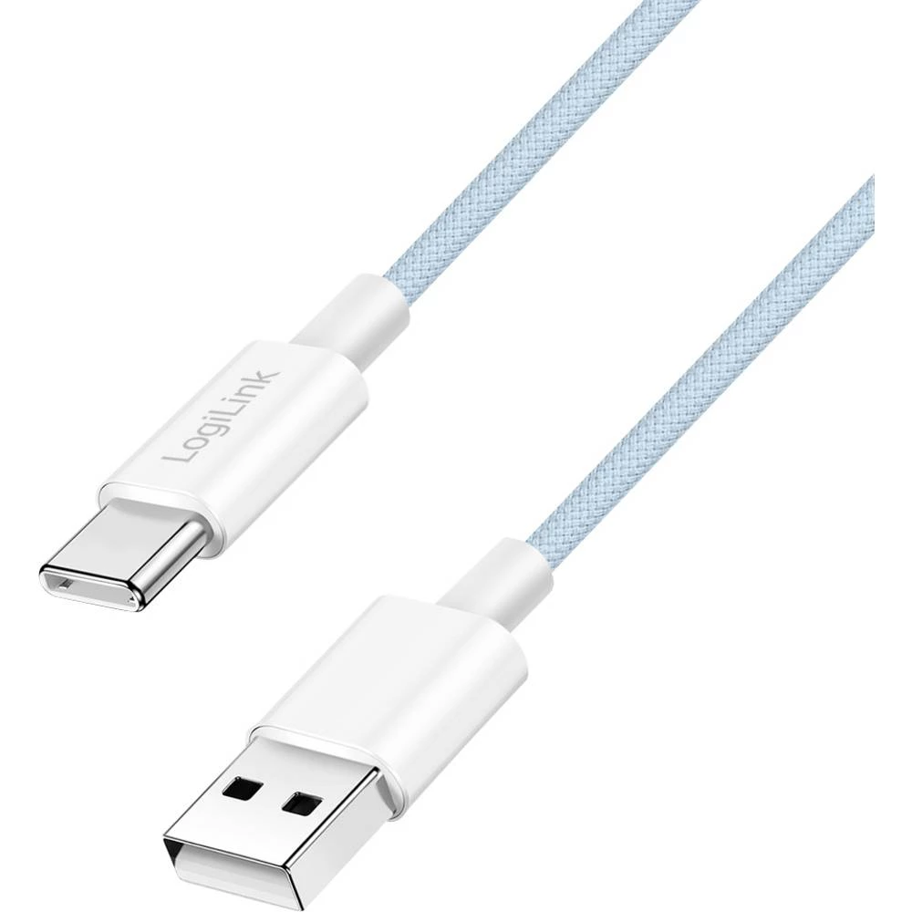 LogiLink USB-C kabel USB 2.0 USB-A utikač, USB-C® utikač 1.5 m plava boja CU0331 slika