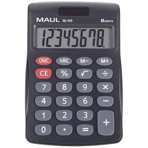 Maul MJ 450 stolni kalkulator crna Zaslon (broj mjesta): 8 baterijski pogon, solarno napajanje (Š x V) 113 mm x 72 mm slika
