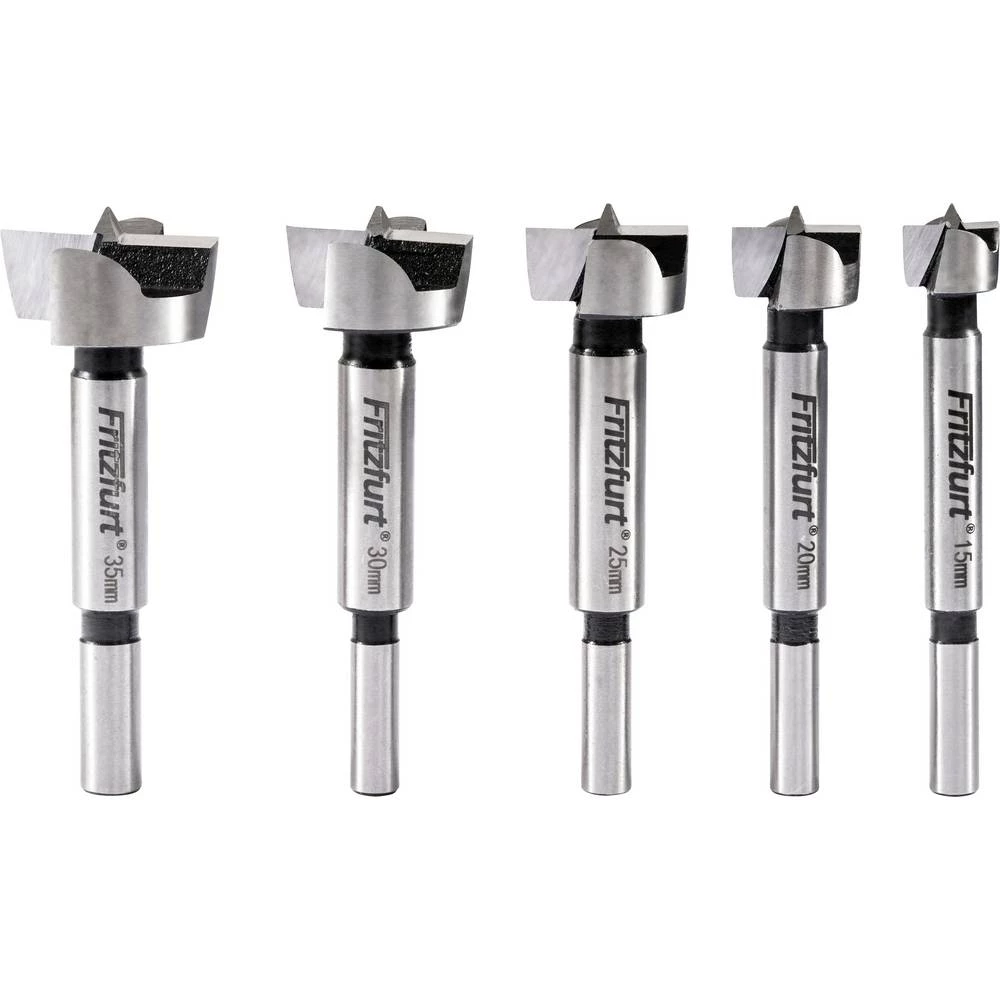 FRITZFURT 2800-3205 forstner svrdlo-komplet 6-dijelni 15 mm, 20 mm, 25 mm, 30 mm, 35 mm Ukupna dužina 200 mm cilinder 1 slika