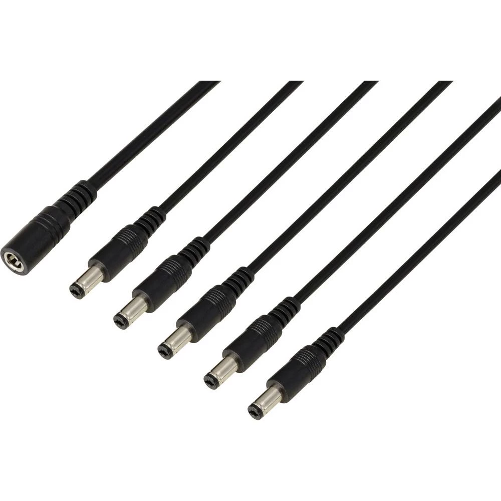 TRU COMPONENTS TC-13232716 DC utični konektor utičnica - utikač 5.5 mm 2.1 mm 41.2 cm 1 St. slika