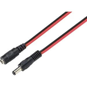 TRU COMPONENTS TC-9556668 niskonaponski priključni kabel niskonaponski adapter - niskonaponski konektor 5.5 mm 2.1 mm   3.00 m 1 St. slika
