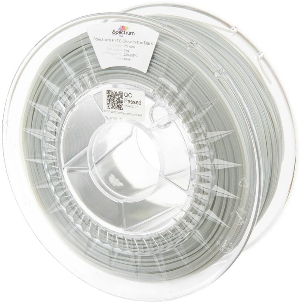 Spectrum Filaments 80537 Glow in the Dark 3D pisač filament PETG naknadno svjetleći 1.75 mm 1000 g plava boja, plava boj slika