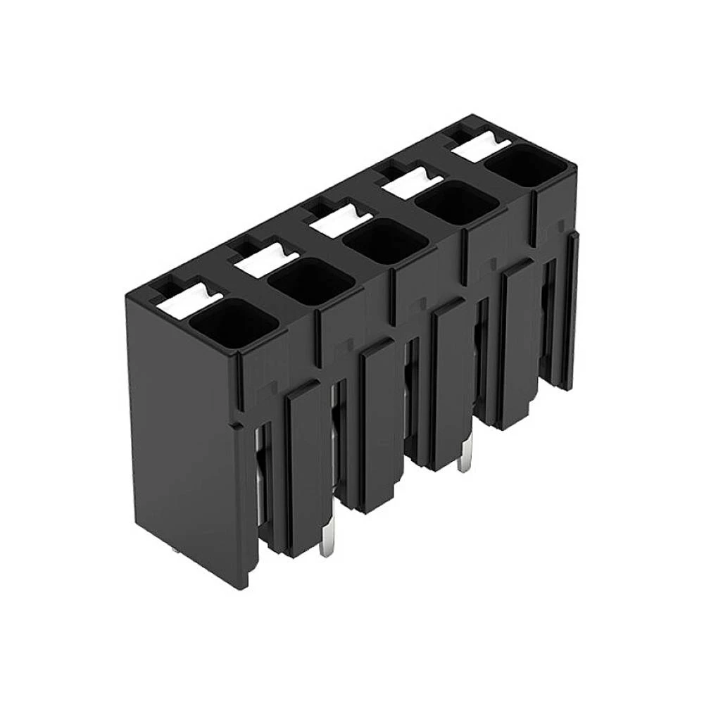 THR PCB terminal, potiskivači, 1,5 mm², korak 5 mm, 5-pinski, ugurati CAGE CLAMP®, 1,50 mm², crno WAGO 2086-3125 stezaljka za tiskane ploče 1.50 mm² Broj polova (broj) 5 crna 1 St. slika