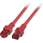 LAN (RJ45) Mreža Priključni kabel CAT 6 S/FTP 7.5 m Crvena Vatrostalan, Bez halogena, sa zaštitom za nosić, pozlaćeni kontakti E