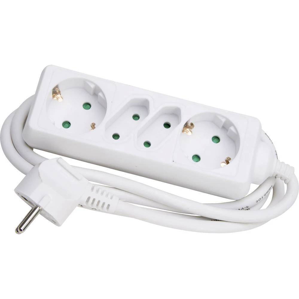 Kopp 125902018 Razdjelna letva bez prekidača 4-struki Polarnobijela boja Utičnica slika