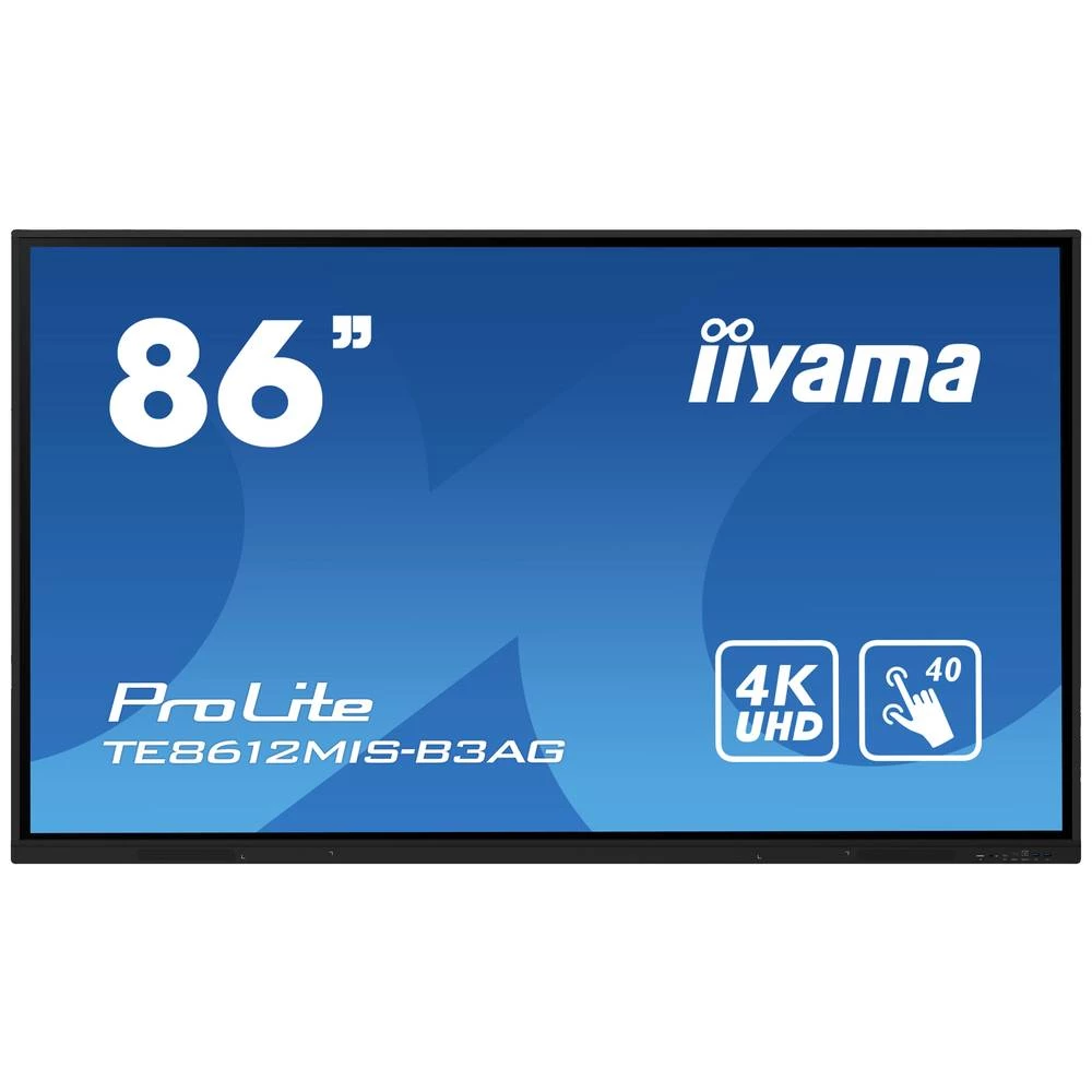 Iiyama ProLite TE8612MIS-B3AG Digital Signage zaslon Energetska učinkovitost 2021: G (A - G) 217.4 cm 85.6 palac 3840 x slika