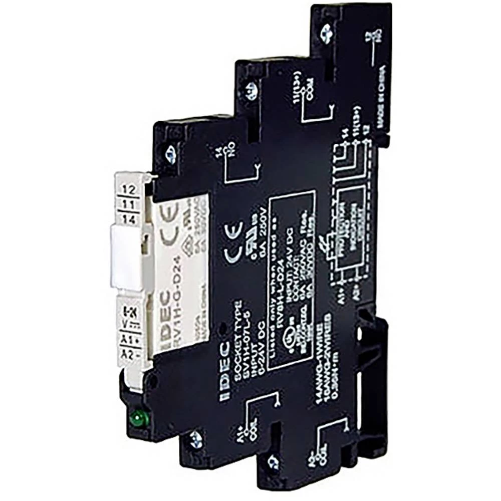 Idec RV8H Series industrijski relej Nazivni napon: 24 V/DC Prebacivanje struje (maks.): 6 A 1 kom. slika
