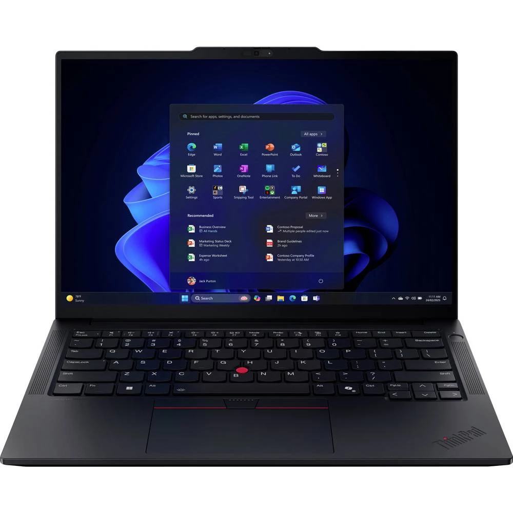 Lenovo Notebook ThinkPad E14 G7 35.6 cm (14 palac) WUXGA Intel® Core™ Ultra 7 255H 32 GB RAM 1 TB SSD njemačka, qwertz N slika