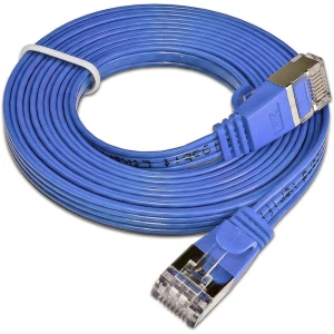 LAN (RJ45) Mreža Priključni kabel CAT 6 U/FTP 5 m Plava boja plosnati Slim Wirewin slika