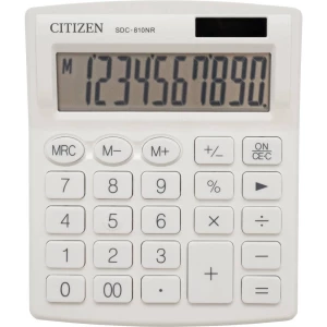 Džepni kalkulator Citizen Office SDC-810NRWHE Bijela Zaslon (broj mjesta): 10 solarno napajanje, baterijski pogon (Š x V x d) 10 slika