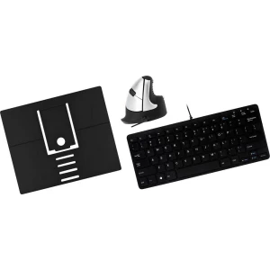 R-GO Tools RGOSETBA-ND USB tipkovnica, set miša ergonomski nordijski, qwerty  crna slika