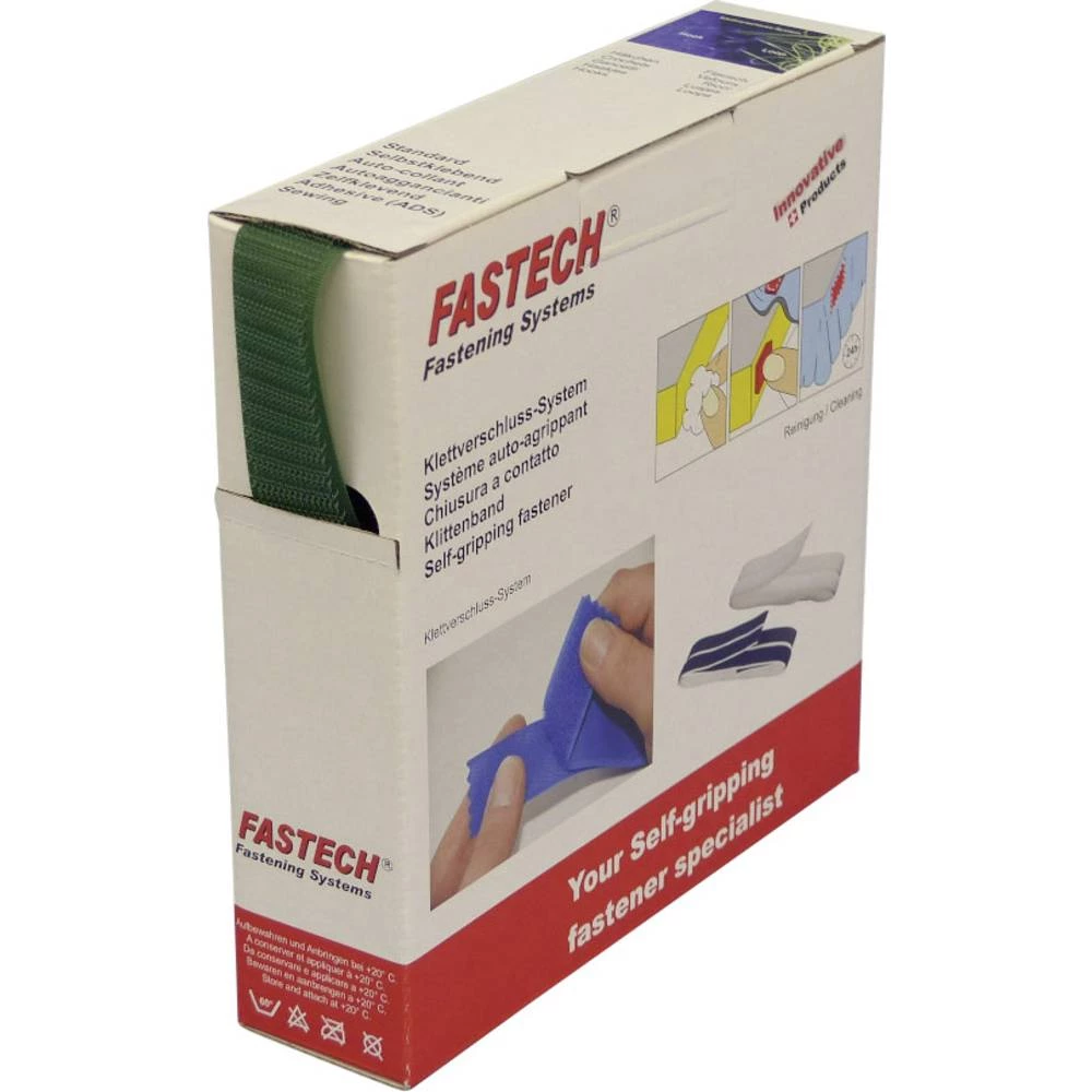 Prianjajuća traka Šivanje Statički dio (D x Š) 10 m x 25 mm Zelena Fastech 10 m slika