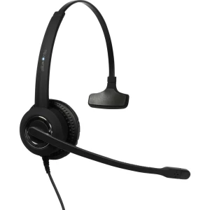 plusonic 6337-10.1P softphone za slušalice s mikrofonom USB mono, sa vrpcom na ušima crna slika