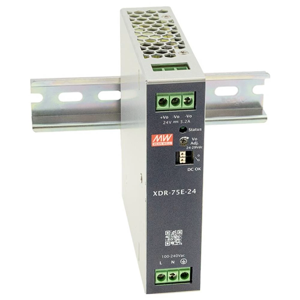 MEAN WELL XDR-75E-48 DIN-napajanje (DIN-letva) 48 V 1.6 A 76.8 W Content 1 kom. slika