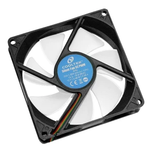 Cooltek Silent Fan 92 PWM ventilator za PC kućište crna, bijela (Š x V x D) 92 x 92 x 25 mm slika