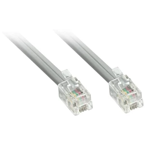 LINDY ISDN priključni kabel [1x RJ10-muški konektor 4p4c - 1x RJ10-muški konektor 4p4c] 3 m siva slika