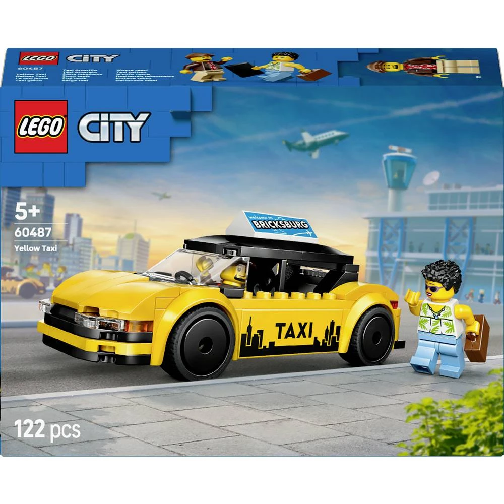 60487 LEGO® CITY Žuti taksi (60487); set za gradnju s modelom automobila i 2 minifigure slika
