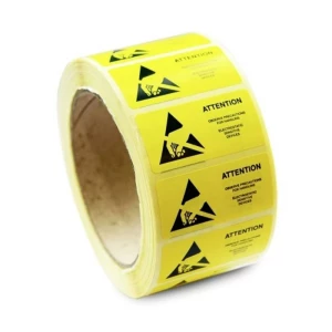 Antistat ESD naljepnica 1000 St. žuta (D x Š) 50 mm x 25 mm 055-0002 samoljepljivo slika