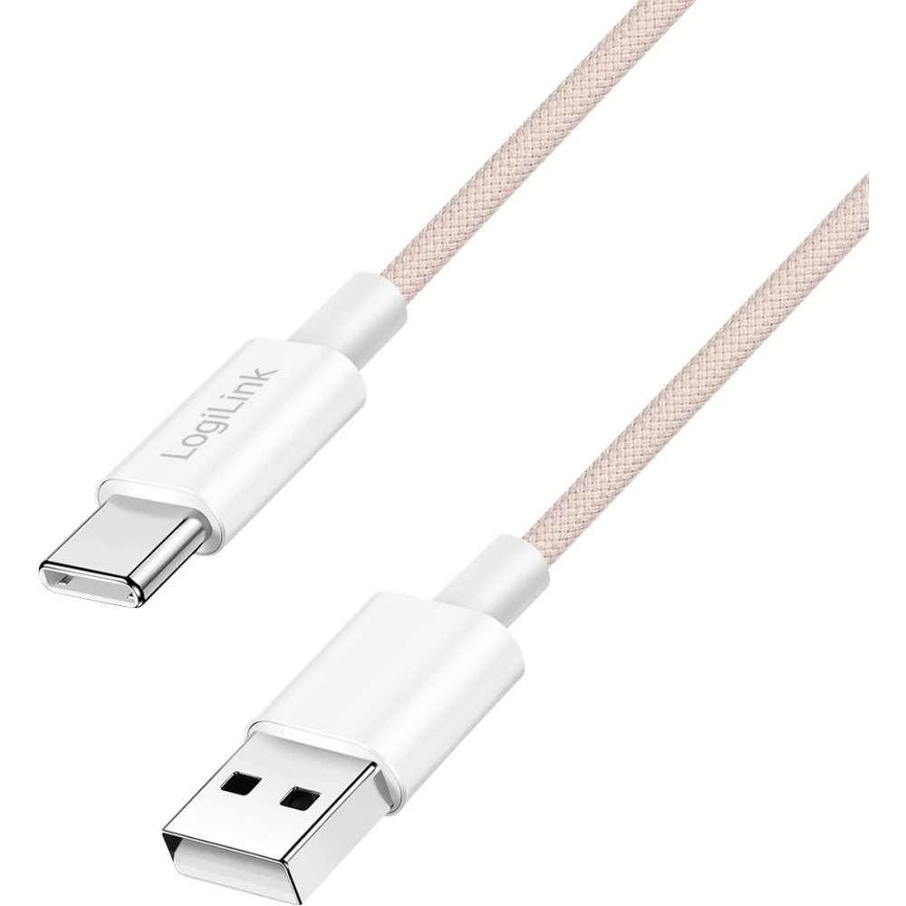 LogiLink USB-C kabel USB 2.0 USB-A utikač, USB-C® utikač 1.5 m ružičasta CU0325 slika