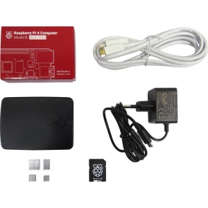 Raspberry Pi® RB-Set-4-1 Raspberry Pi® 4 B 1 GB 4 x 1.5 GHz uklj. napajanje, uklj. noobs os, uklj. HDMI kabel , uklj. kućište, uklj. hladnjak slika