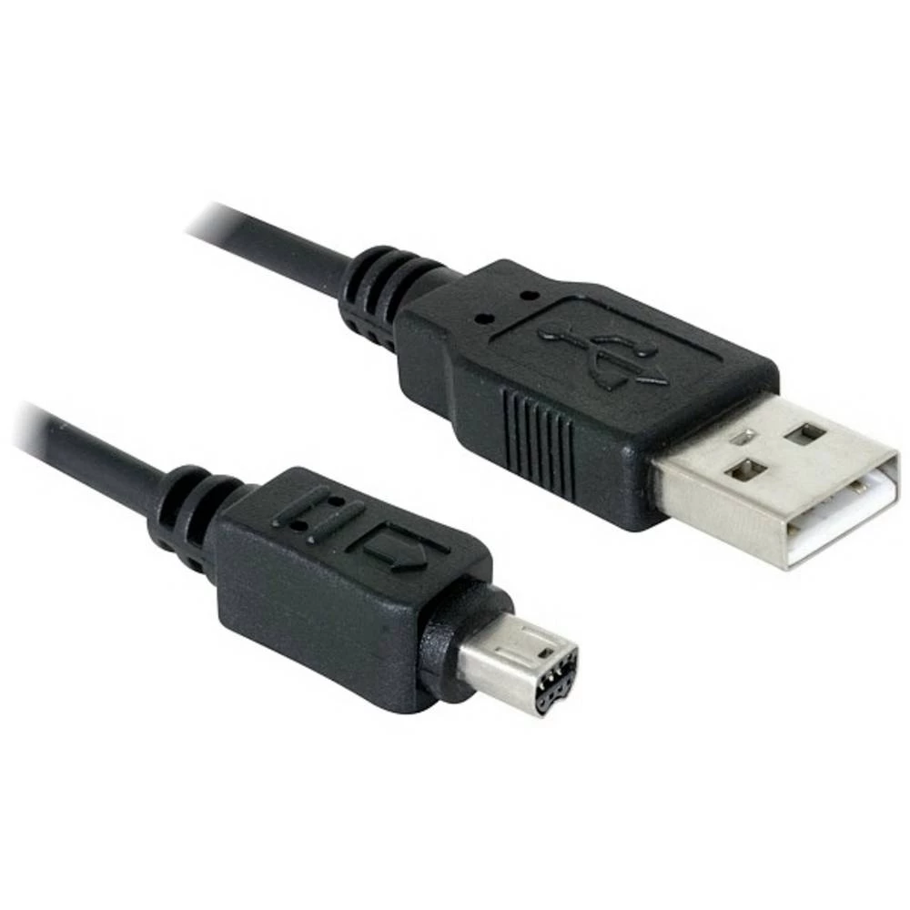 Akyga USB kabel  USB-A utikač, USB-Mini-B utikač 1.8 m crna  AK-USB-02 slika