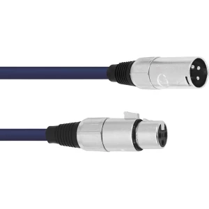 Omnitronic 3022010N XLR priključni kabel [1x XLR utikač 3-polni - 1x XLR utičnica 3-polna] 5.00 m plava boja slika