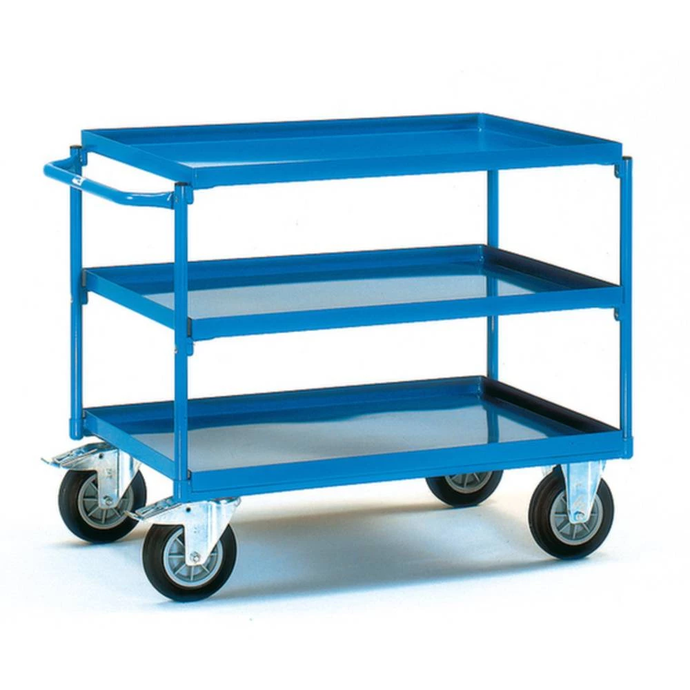 Fetra Hauptartikel 4832 kolica s policama čelik obložen s prahom Opterećenje (maks.): 400 kg briljantno-plava (RAL 5007) slika