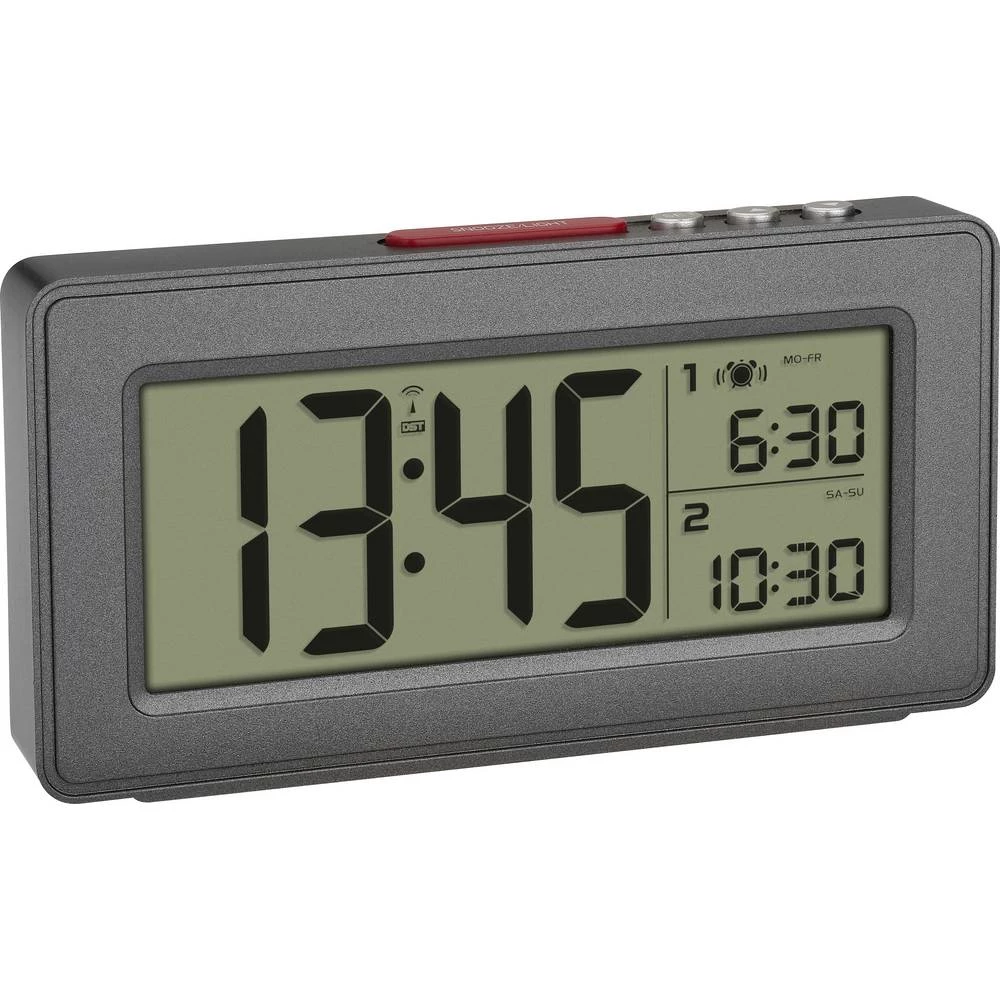 TFA Dostmann 60.2563.10 radijski budilica antracitna boja Vrijeme alarma 2 slika